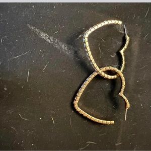 Heart hoop earrings
